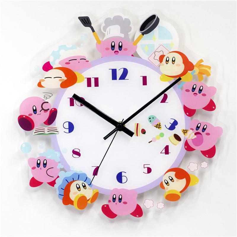 Kirby Cartoon Anime Acrylic Wall Clock - Creative Modern Design Standard