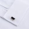 Men's Classic French Cuff Dress Shirt Covered Placket Long Sleeve Tuxedo Male Shirts with Cufflinks No Pocket Office Work White