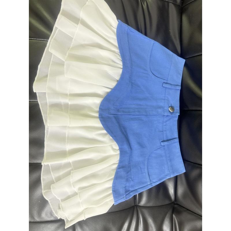 

New Spring Fashion Chiffon Patchwork Slimming High-Waisted Tiered Skirt European And American Hot Girl Beach Vacation Skirt L