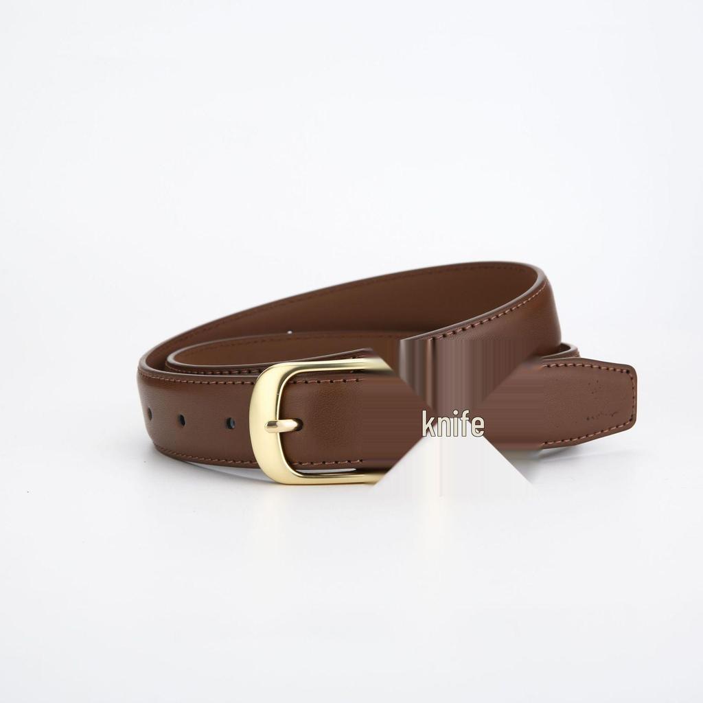 2025 Women's Cowhide Fashionable Pin Buckle Belt for Jeans