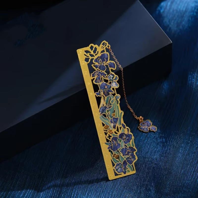 1 Piece Retro Classic European Book Mark Vintage Oil Painting Series Metal Hollow Student Bookmark Creative Design Teacher Gift
