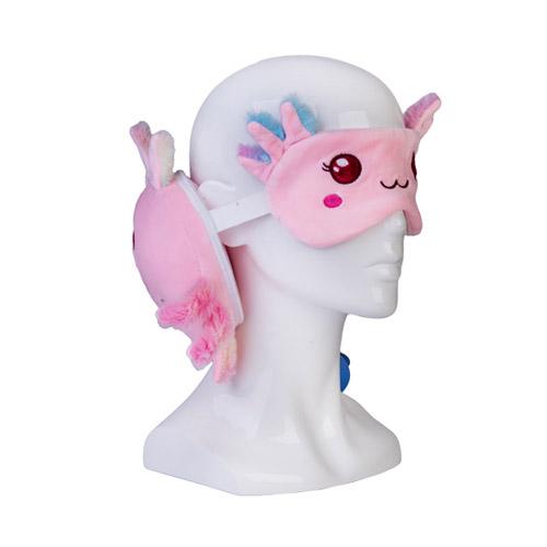 Smoosho's Pals Travel Mask and Pillow Set (Axolotl)