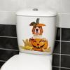 Halloween Pumpkin Toilet Sticker Waterproof Self-adhesive Strong Stickness Vibrant Color Bathroom Wall Sticker Toilet Cover Decor Decal