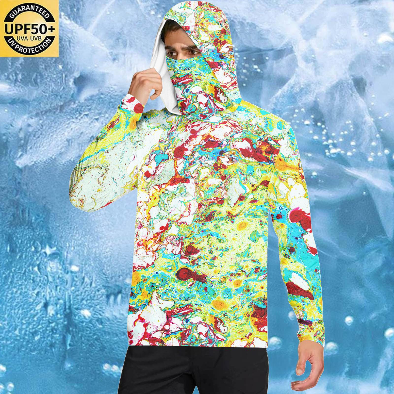

Men s Casual Hooded Long Sleeve Sunscreen Top L жовтий