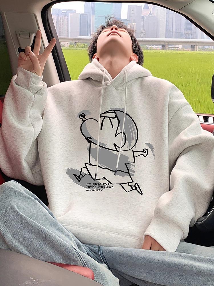 Herren Cartoon Oversize Hoodie - 2025 Herbst/Winter Lässige Streetwear Jacke