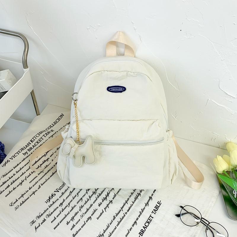Lightweight Kids Simple Backpack With Color Block Design For School Learning