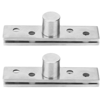 2pcs 360 Degree Rotary Pivot Hinge Stainless Steel Rotating Door Hinge 75mm LongCentral Pivot