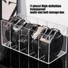 Acrylic Belt Case For Multiple Belt Organization Preventing Tangles And Saving Space In Closet