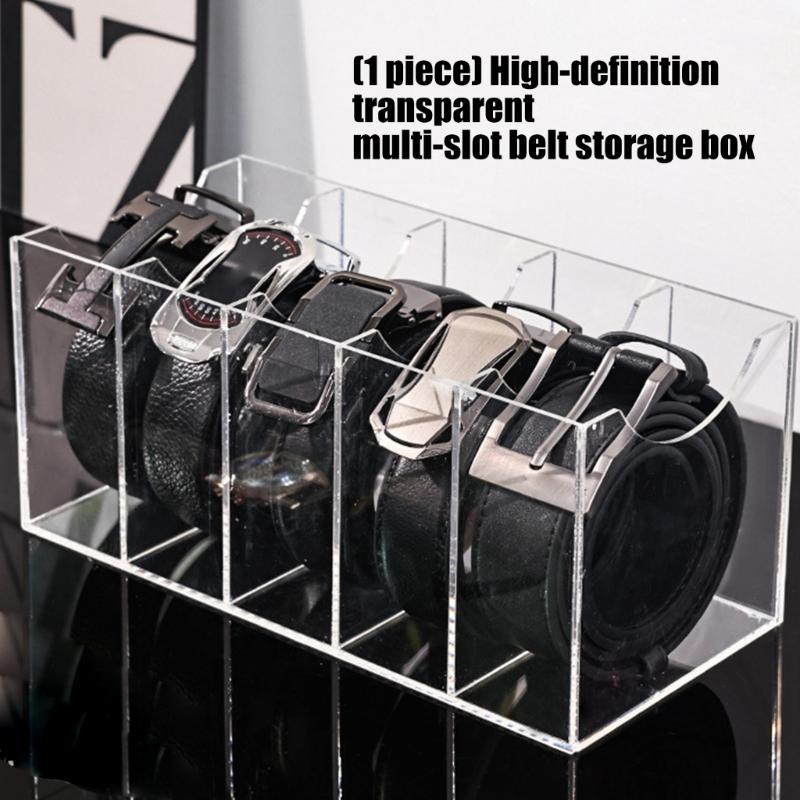 Acrylic Belt Case For Multiple Belt Organization Preventing Tangles And Saving Space In Closet