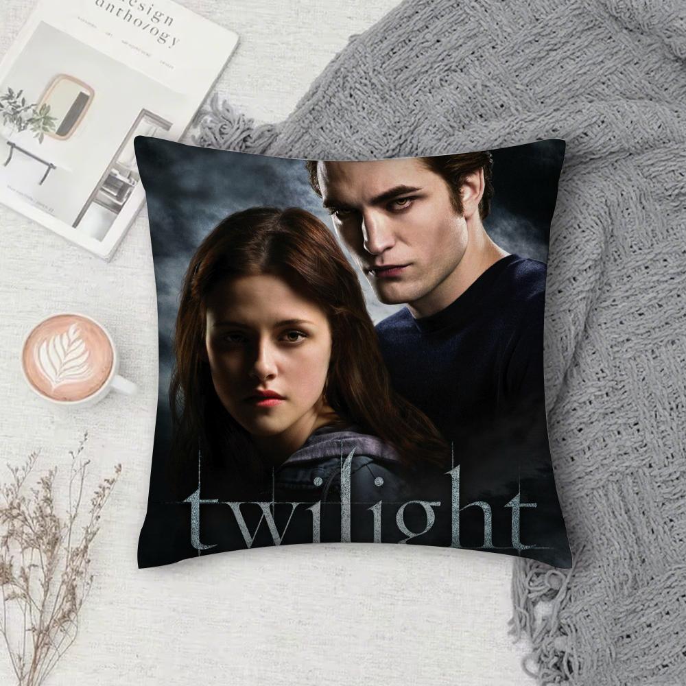 Classic Movie TV Film T-Twilight Pillow Case Square Double-Sided Printing Short Plush Sofa Cushion Cover Bedside Pillow
