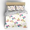 Hand-Drawn Colorful Floral Pattern Print Bedding Set 1 Duvet Cover 2 Pillowcases For Adult And Children Luxury Gift Full Size