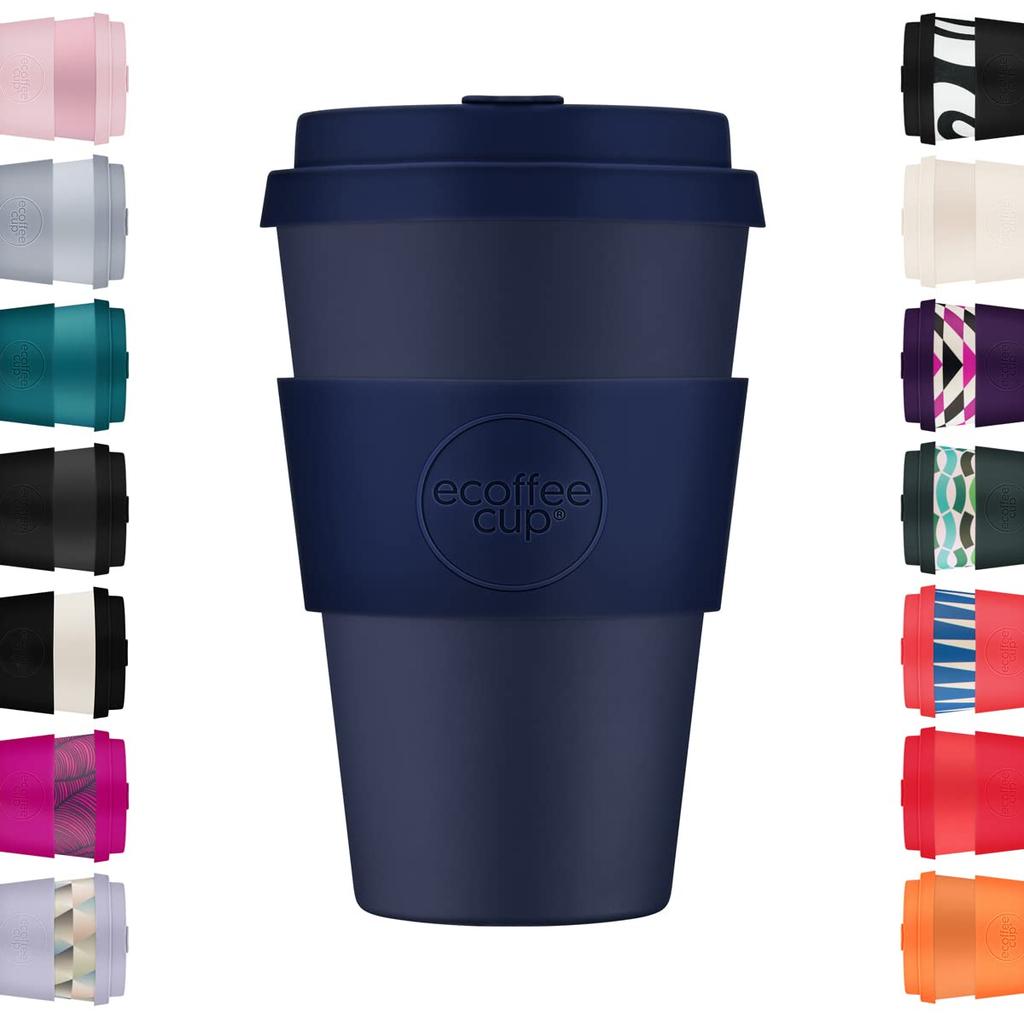 Ecoffee Cup, Reusable, Eco-Friendly, 400ml, with Saucer, 814 028