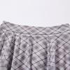 Xiangying Irregular Plaid High-Waist A-Line Skirt