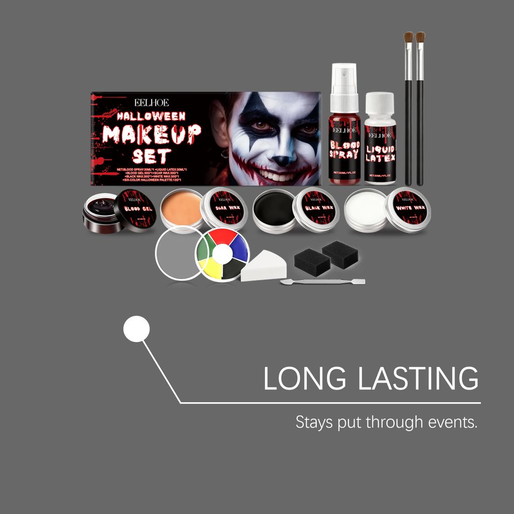 Halloween Painted Face Kit: Creative and Long-Lasting Face Paint for Halloween Parties and Masquerades