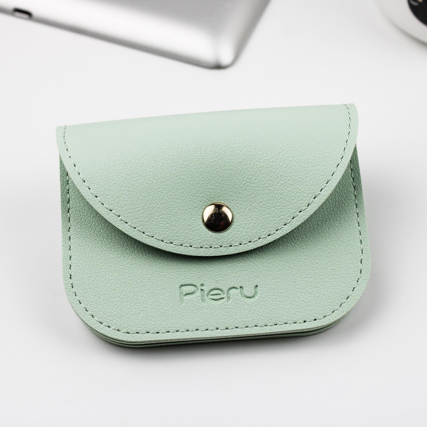 

Женский кошелек для монет из ПУ-кожи конфетного цвета в корейском стиле с кнопкой-застежкой и держателем для студенческого билета