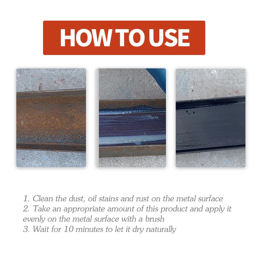100g Metal Rust Remover Auto Paint Metal Conversion Agent Waterproof Anti-corrosion Car Maintenance Rust Removal Converter