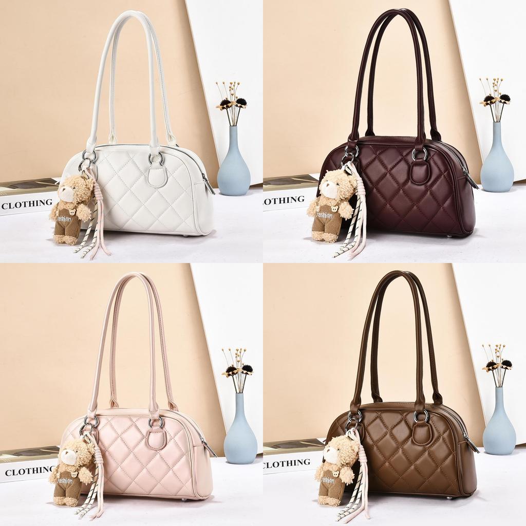 City Style Pu Bag With Stitching Details And Inner Storage For Casual Outings