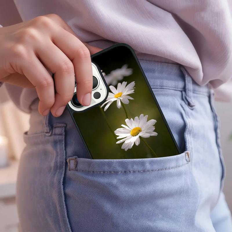 Daisy Flower Phone Case For iPhone 17 Air 15 16e 14 13 Pro Max Coque 12 11 Pro Max PLUS cover