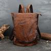 Summer Leather Women's Bags, Embossed Women's Backpacks, First-layer Cowhide Large Bags, Travel Backpacks, Female Hair Art and National Style
