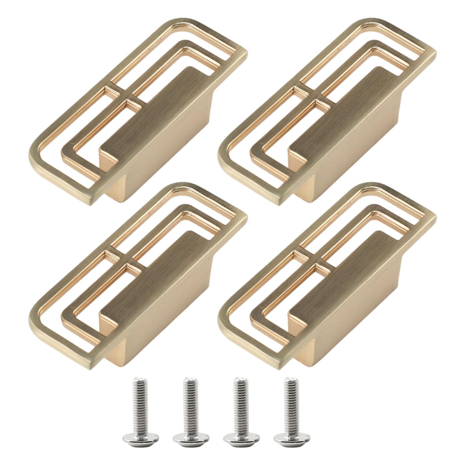 

4 шт. Металлические мебельные ручки Кухонная ручка для дверцы шкафа Ручки для шкафа Простая квадратная ручка для ящика Мебельная фурнитура B