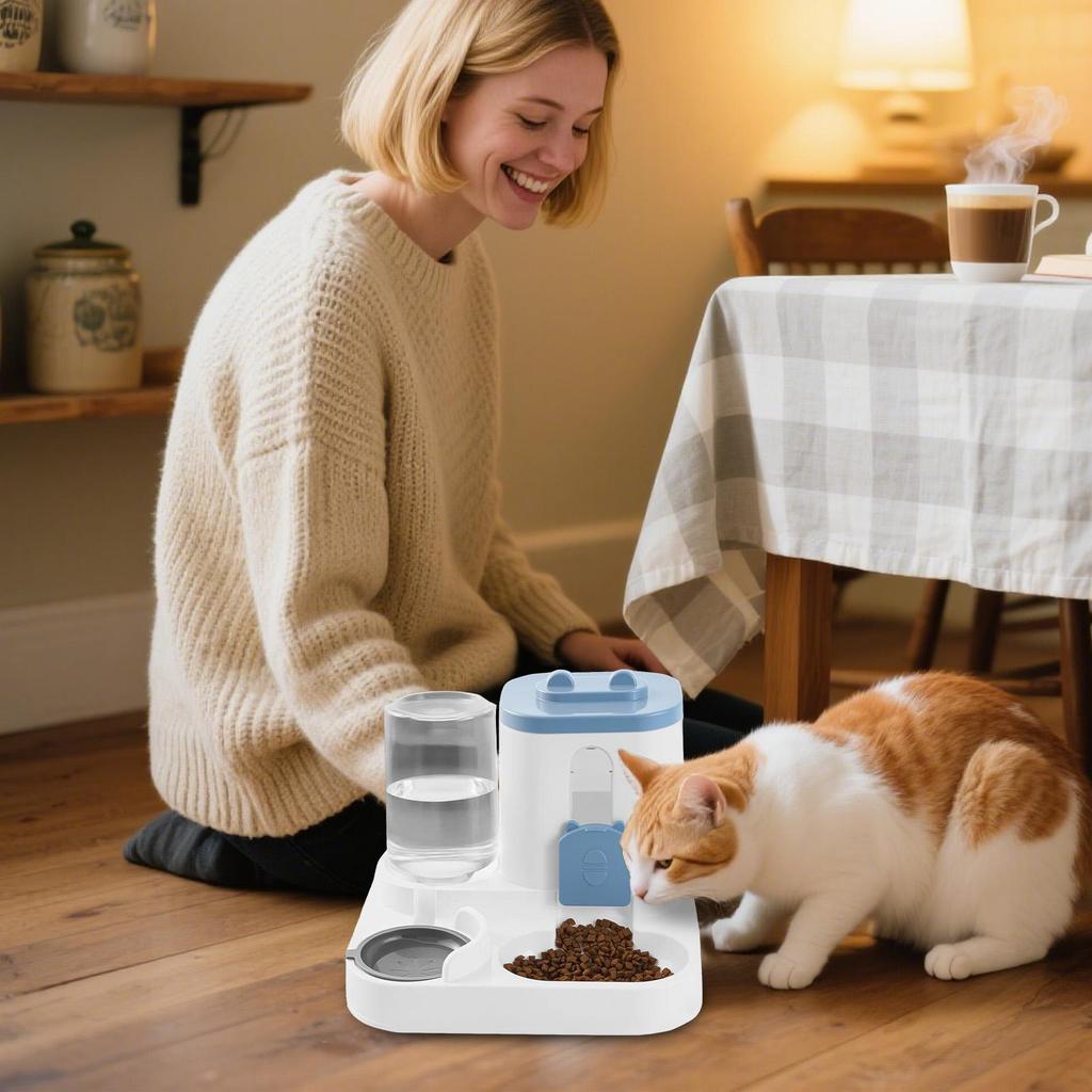 Dog Feeder Treat Feeding Pet Supplies Automatic Dog Food Dispenser For Kitten Puppy Small Medium Indoor Outdoor Home Living Room