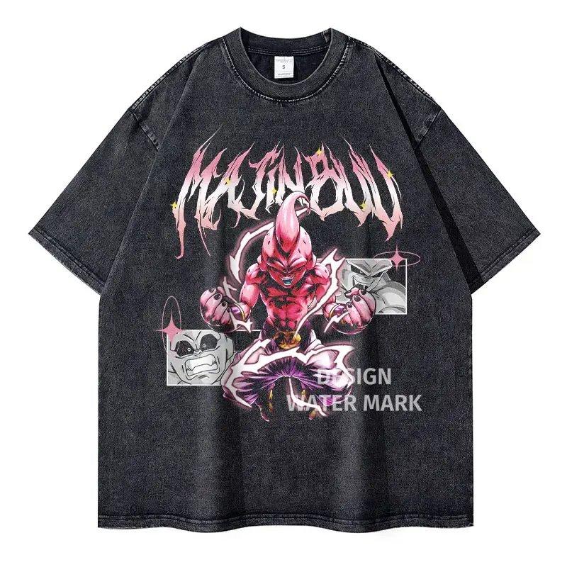 Vintage Washed Dragon Ball Broly Anime T-shirt Man Women Short Sleeve Tee Streetwear Loose Casual Tops Summer Y2k 2026 Oversized