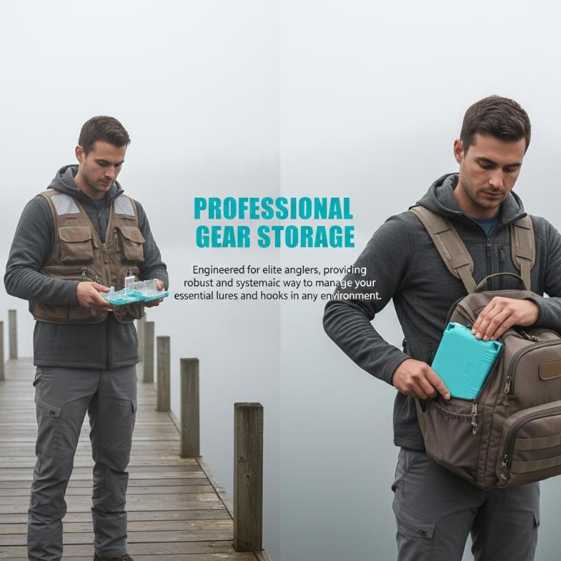 Fishing Tackle Storage Waterproof Box With Customizable Dividers Portable Organizer For Hooks Outdoor Fishing Adventure
