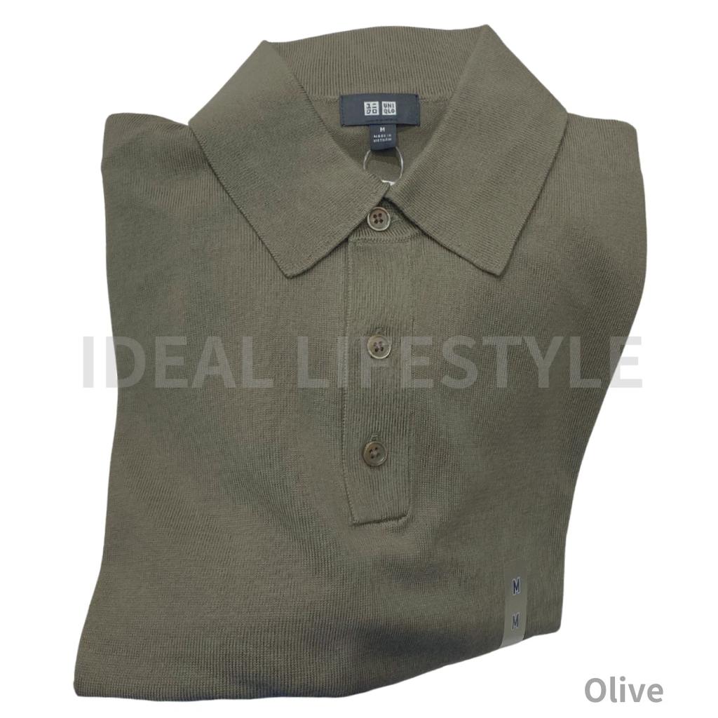 UNIQLO Washable Knitted Polo Sweater S-4XL Short Sleeve Collared Men 476997 NWT