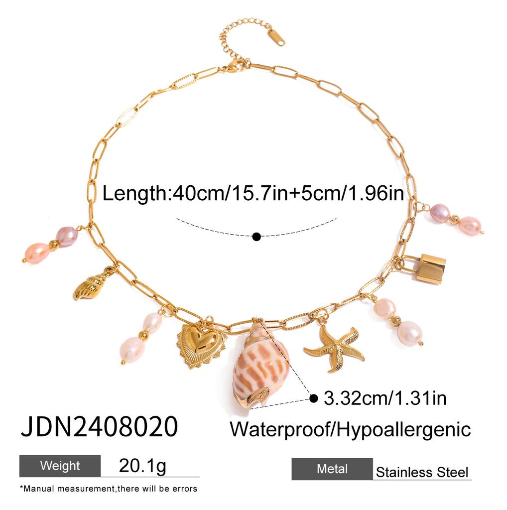 Summer Bohemian Layered Necklace With Seed Beads Animal Starfish Pendant Fashion Jewelry Accessories