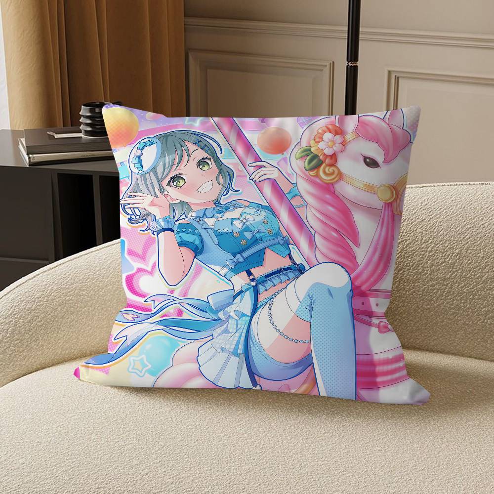 BanG Dream-Hikawa Hina Pillow Anime Pillow Sofa Bed Head Pillow Cover Cushion Cover 45x45 Cm Fashion