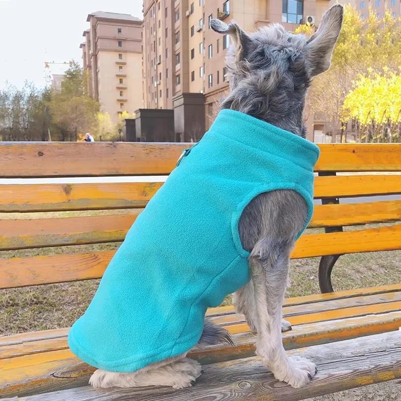 Fleece Pet Jacket Vest with D-Ring for Small Dogs and Cats Warm Dog Clothes Chihuahua French Bulldog Costume Coat