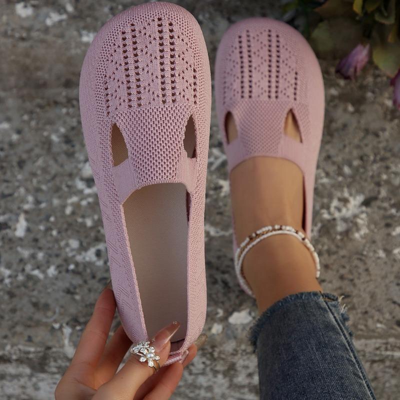 Fashion Ladies Shoes 2024 New Slip On Women Flats Autumn Round Toe Breathable Mesh Solid Solft Sole Light Casual Flat Comfortable Shoes
