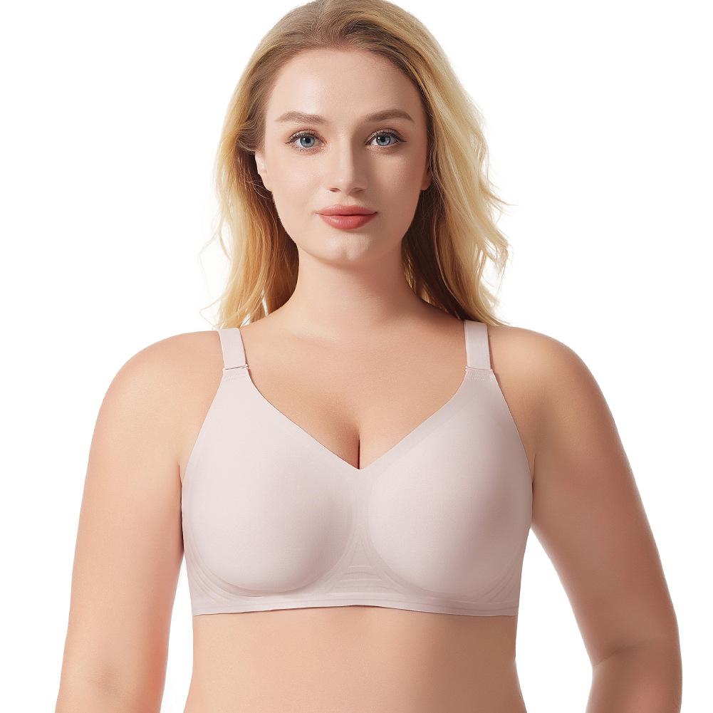 

Ladies Seamless Full-Cup Bra Wire-Free Comfort Bra Gel-Lined Full-Coverage Cup 4XL
