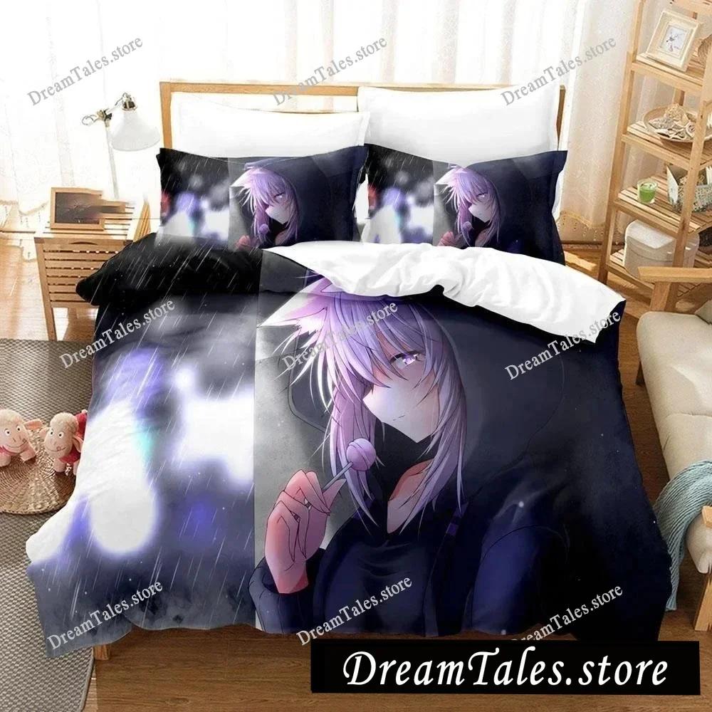 Nekomata Okayu Bedding Set Boys Girls Twin Queen Size Duvet Cover Pillowcase Bed Kids Adult Fashion Home Textile Customizable741