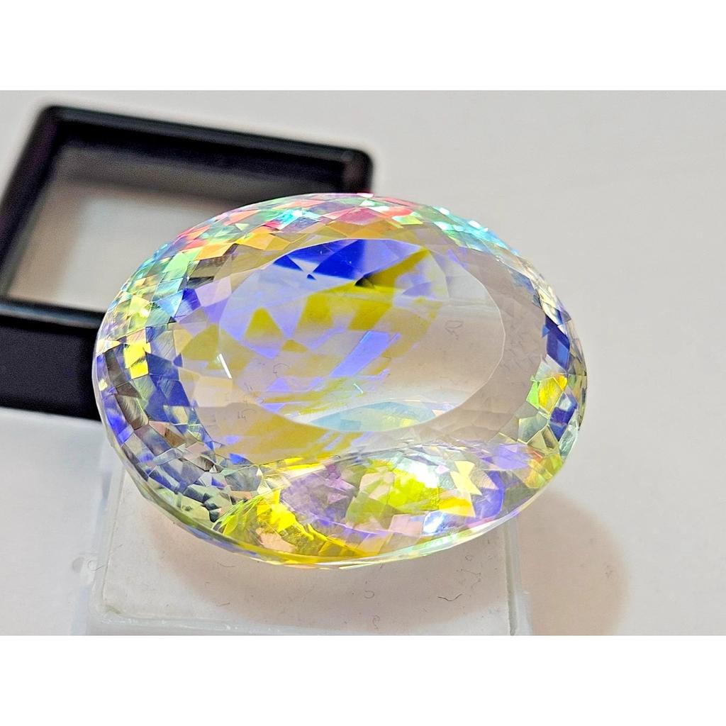 Beautiful Rainbow Color Mystic Topaz Natural Oval Cut 80+ Ct Loose Gemstone