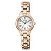 CITIZEN Wristwatch wicca KH4-963-13 Solar Tech Waterproof Ladies Business Student Pink Gold White Date Second Hand Stylish Easy Read Small (Approx.