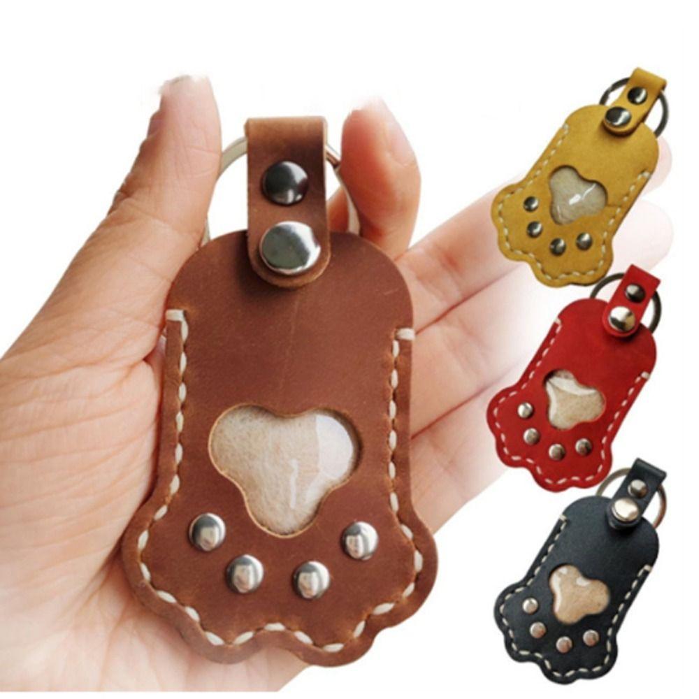 Hair Grooming Pet Hair Memorial Keychain DIY Handmade Paw Shape Keyring  Hanging Accessory
