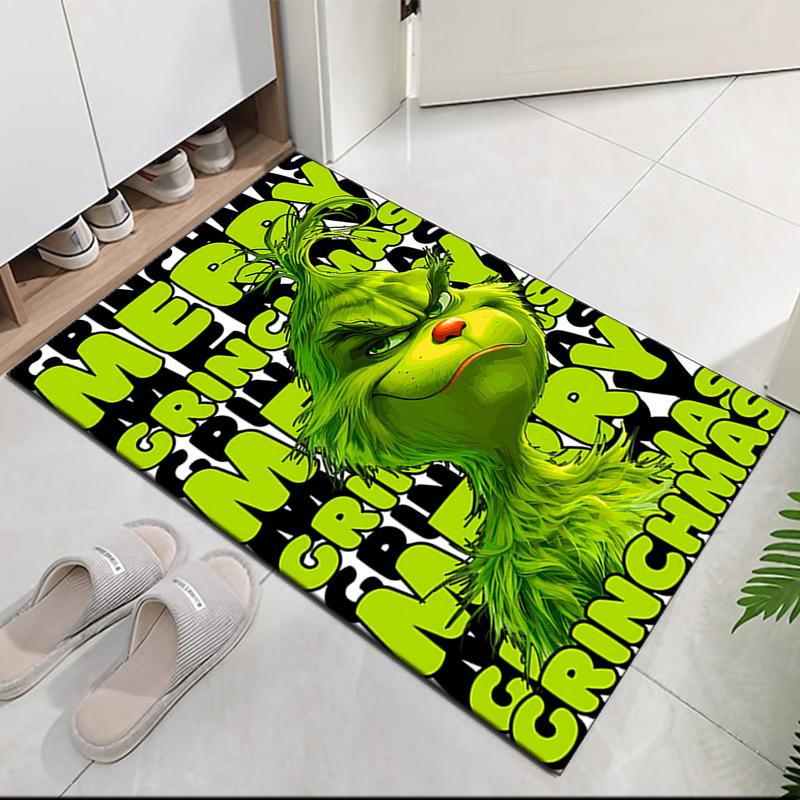Tappeto Stampato Grinch per Sedia da Ufficio Soggiorno Camera da Letto Cucina Decorazioni Regali