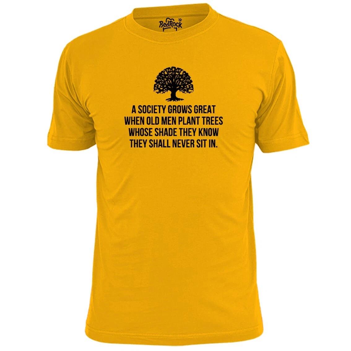 Mens A Society Grows Great Quote T shirt Nature Peace S