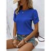 Summer Women's New Round Neck Fashion Short Sleeved Top