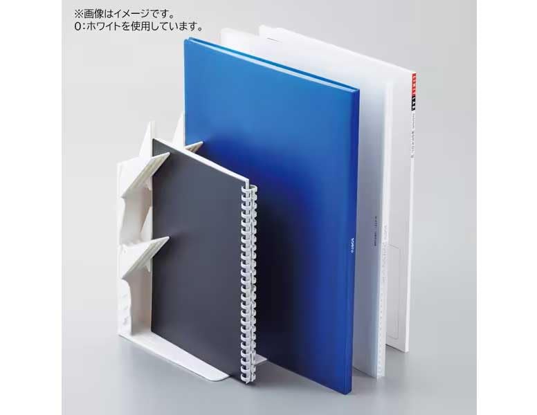 LIHIT LAB Book Stand, A4 Size, White, A-3577-0, Holds Even a Single Book, 3-Pack