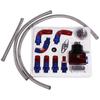 DEFT Regulador de Presión de Combustible Ajustable Universal Aceite Manómetro 100psi Conexión AN 6 Regulador de Presión de Combustible EFI Extremo-Negro Azul