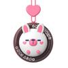 Hanger Fan Mini Portable Round Palm-Sized Fan with Built-in Lanyard Cartoon Animal Design Multi-Speed Adjustable Cooling