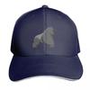 Silverback Strong Gorilla auf weißer Baseballkappe Neu im Hut Golfbekleidung Golfhut echtes lustiges Hut Unisex Damen