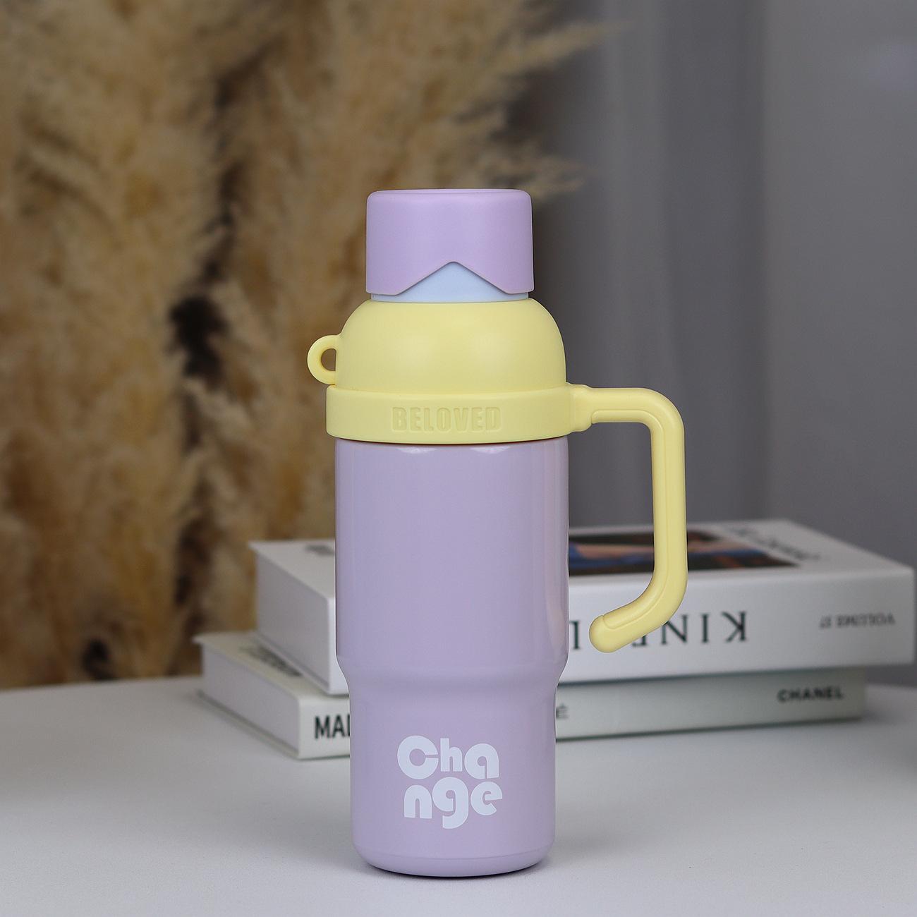 

Hot-selling Straw Ice Cube Mug Instant Fruit Tea Insulated Cup Minimalist and Cute High Appearance Level Water Cup for Girls 680ml фиолетовый