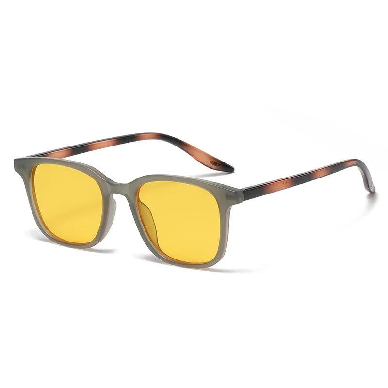 Fashion Sunglasses For Women Square Retro Contrast Color Shades Uv400 Men Trending Matte Gradient Sun Glasses Ins Popular