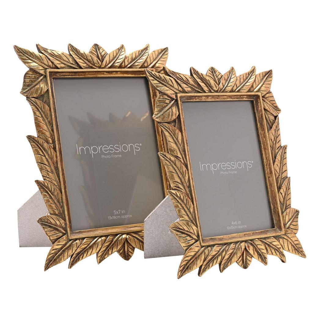 Impressions Leaf Design Resin Photo Frame 5 X 7