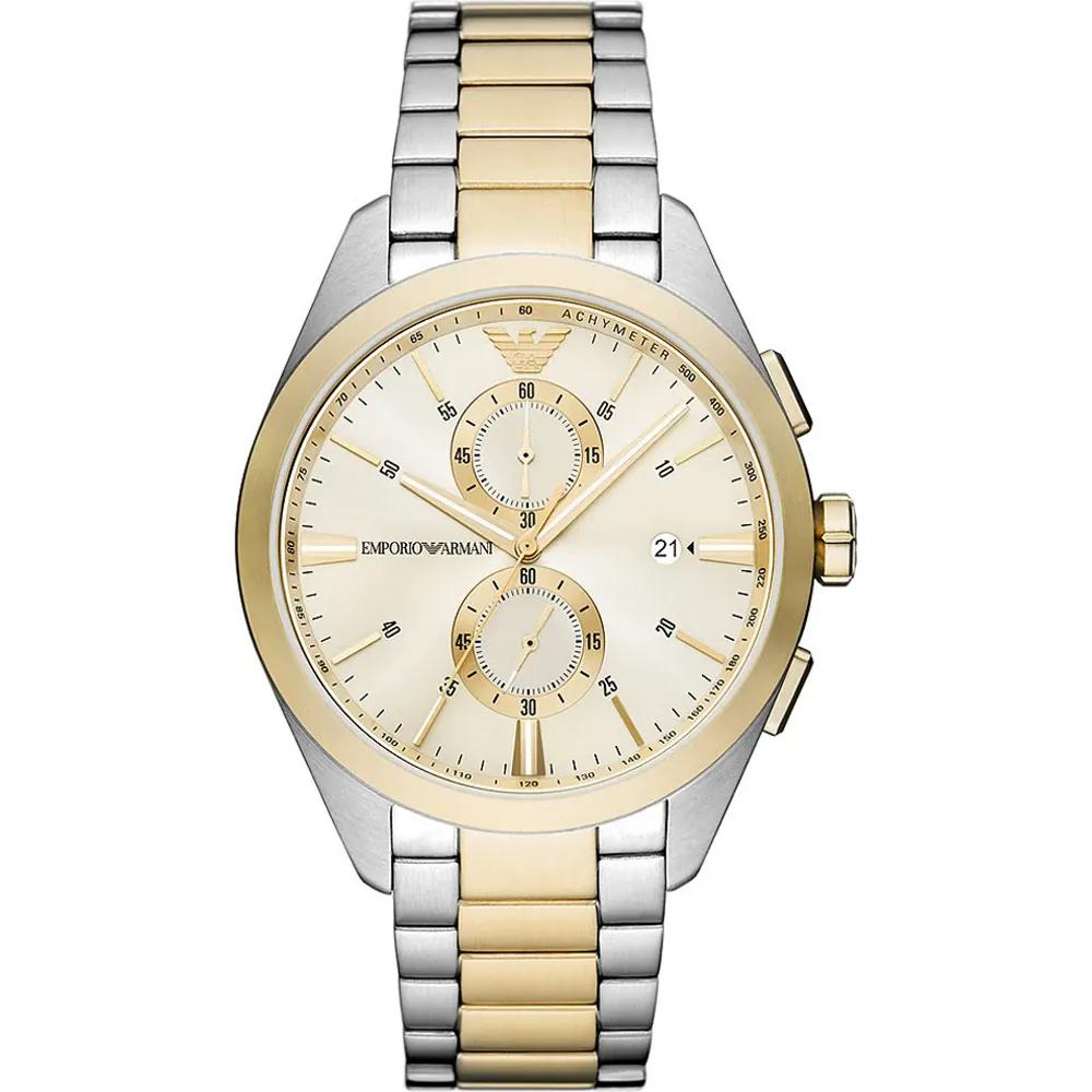 Emporio Armani Claudio Beige Two-tone Stainless steel Men s Quartz Chronograph with Date AR11605 бежевый