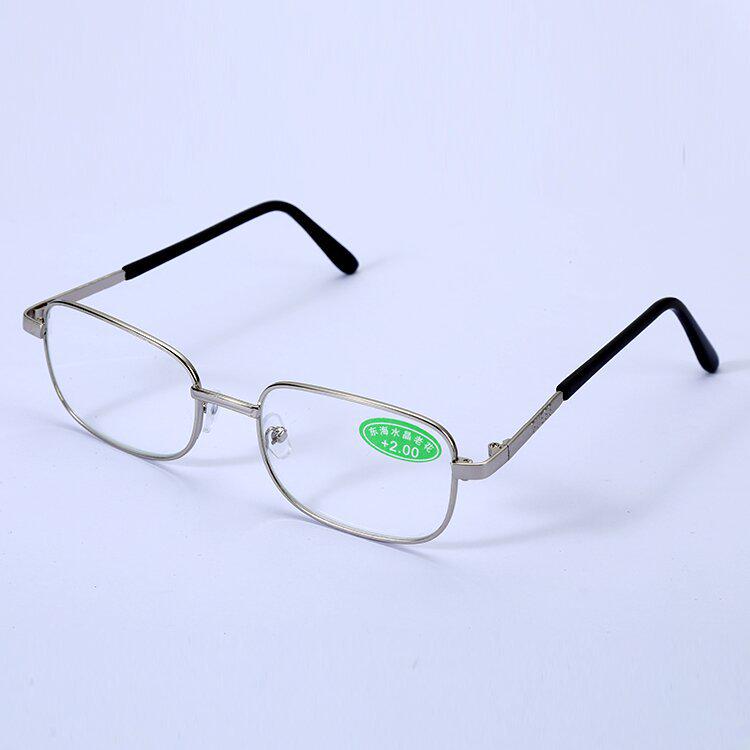 Donghai Crystal Glass Non-Folding Silver Frame Reading Glasses