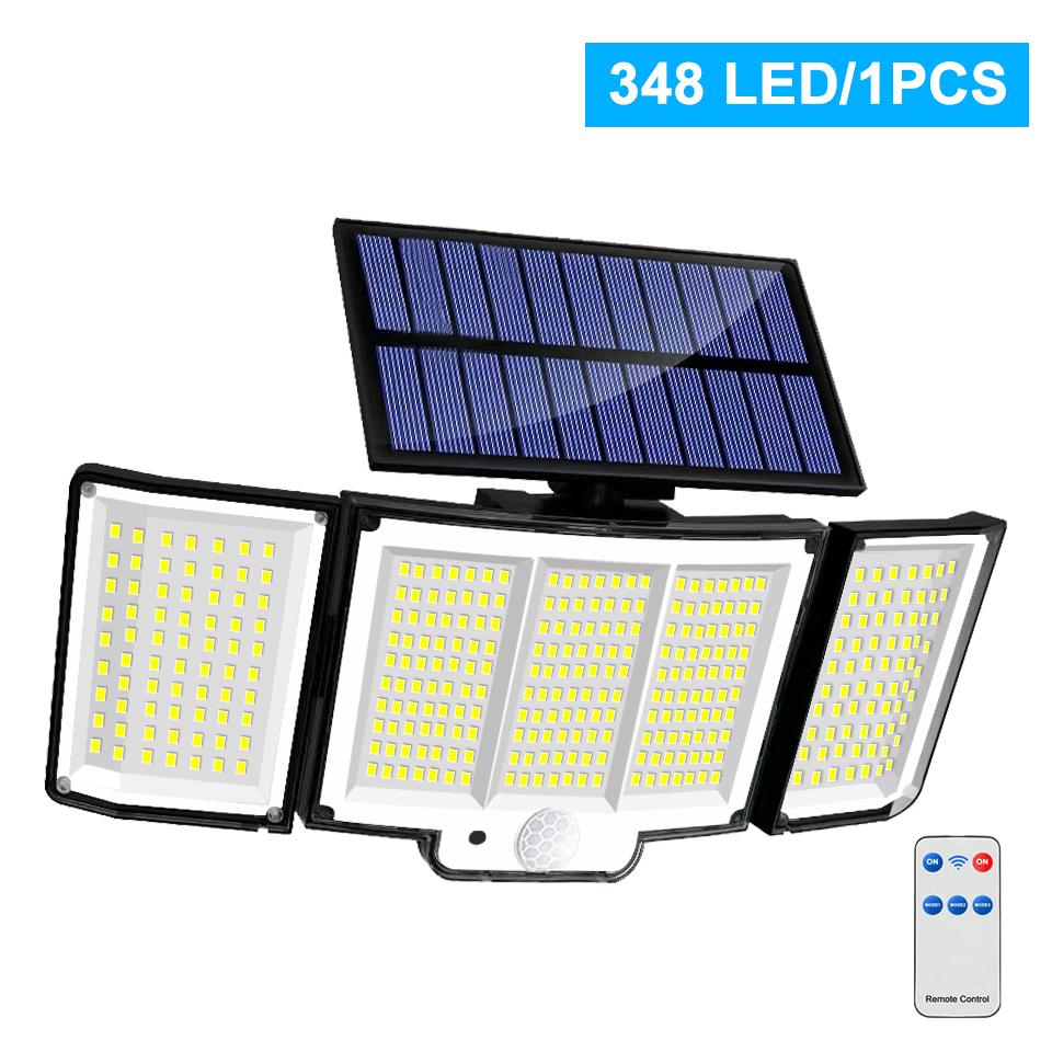 Solar Lights Outdoor 106/348LED Solar Security Light With Motion Sensor 3 Mode Waterproof Solar Powered Flood Light Garden Yard
